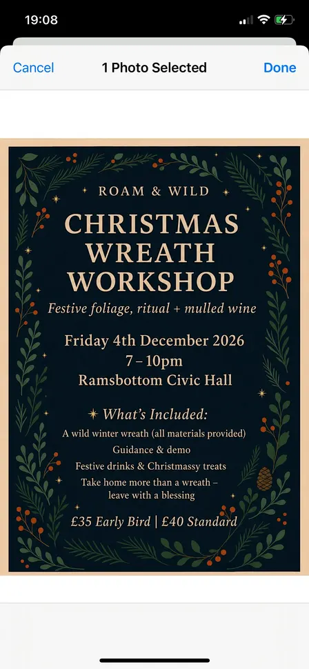 Roam & Wild: Christmas Wreath Workshop
