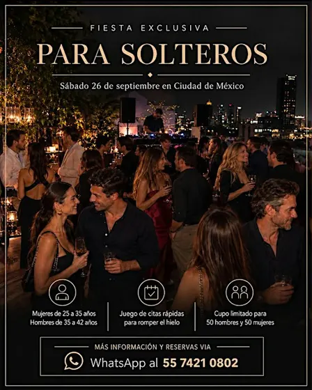 FIESTA EXCLUSIVA PARA SOLTEROS - con juego de citas rápidas (speed dating)