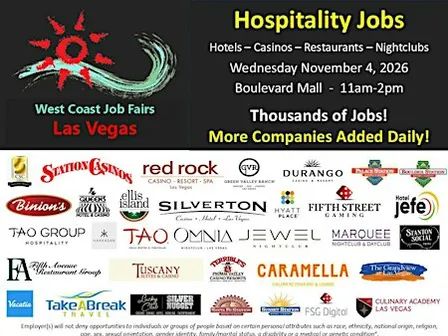 Hotel and Hospitality Job Fair. Will be adding MORE HOTELS every day.