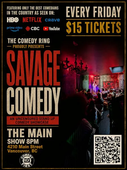 Stand-Up Comedy Show in Vancouver | Savage Comedy at The Main