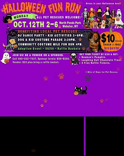 Halloween Fun Run: Canines, Kids, and Community benefitting Pet Rescues