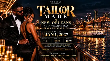 TAILOR MADE 2027: New Year’s Day Black Tie Boat Ride | New Orleans