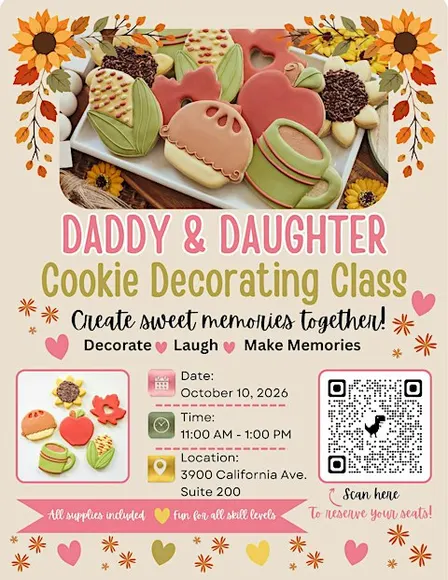 Daddy and Daughter Fall Faves Sugar Cookie Decorating Class