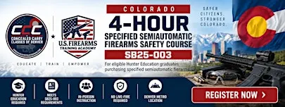 Colorado 4-Hour Specified Semi-Auto Firearms Safety Course | SB25-003