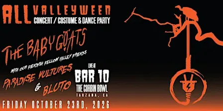 The Baby Goats, Paradise Vultures, & Bluto at Bar 10 @ Corbin Bowl