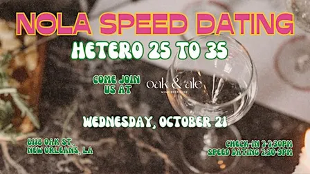 10/21 - NOLA Speed Dating @ Oak & Ale