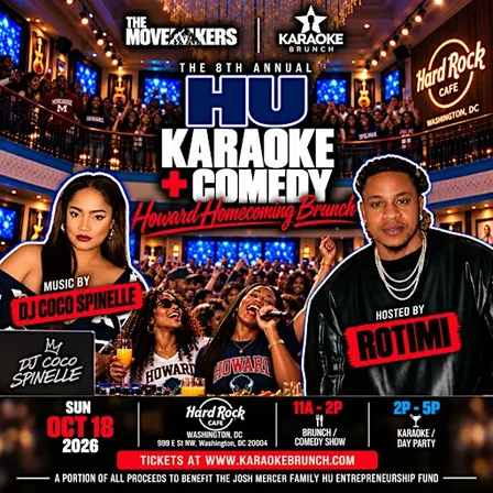 Rotimi & Lauren Larosa host the HU Homecoming Karaoke + Comedy Brunch