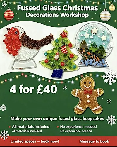 Xmas decoration workshop make 4 unique decorations