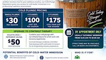 Cold Plunge & Infrared Sauna