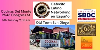 Cafecito Latino Networking en Español  - Old Town Sep
