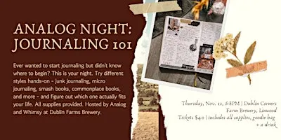 Analog Night: Journaling 101