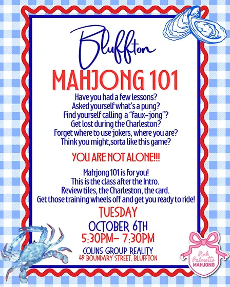 Mahjong 101 - Old Town Bluffton, Collins Group Realty