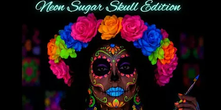 Sip & paint - Neon Sugar Skull Edition