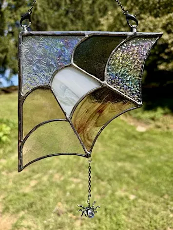 Stained Glass Spider Web