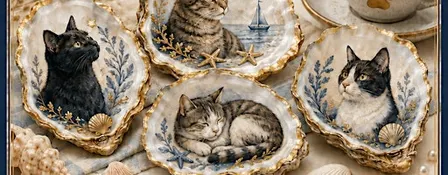 DIY Cat-Themed Decoupage Shell Workshop at Bajah’s Cat Café