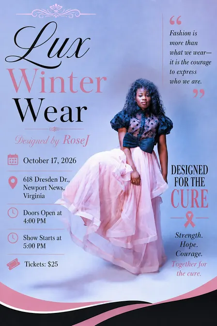 Breast cancer awareness, fashion show designing for the Cure