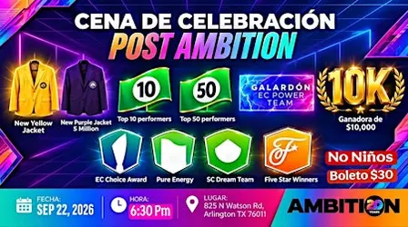 Cena De Celebración Post Ambition