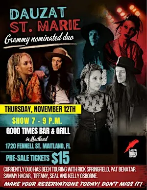 DAUZAT ST. MARIE GRAMMY NOMINATED DUO DEBUTS GOOD TIMES BAR & GRILL