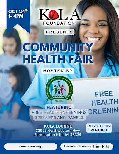 Community Health Fair Hosted by NANNPU-MI