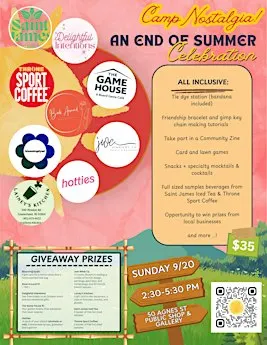 Camp Nostalgia: An end of summer celebration for adults!