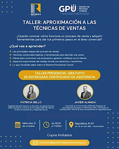 Taller: Aproximación a las técnicas de ventas - ACTIVIDAD PRESENCIAL