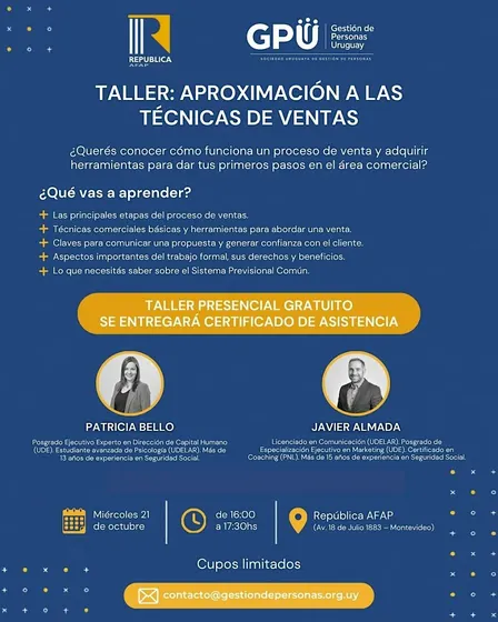 Taller: Aproximación a las técnicas de ventas - ACTIVIDAD PRESENCIAL