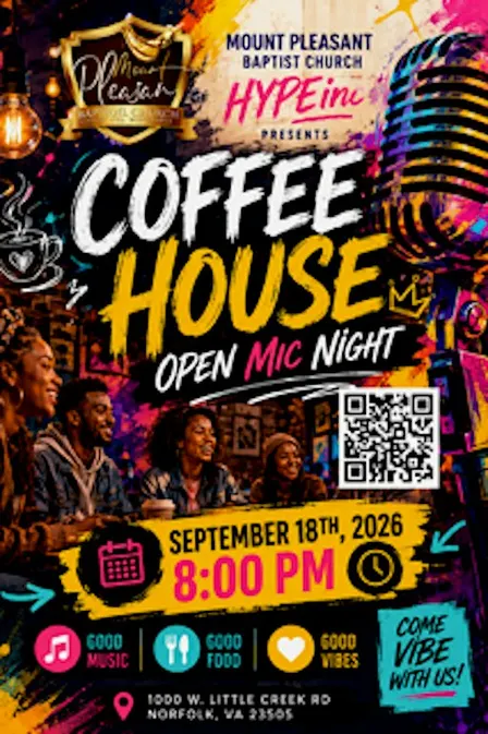 HypeInc. Coffee House Open Mic Night