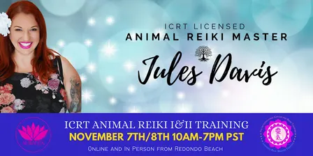 ICRT Animal Reiki Level I/II with Licensed Reiki Master Teacher Jules Davis