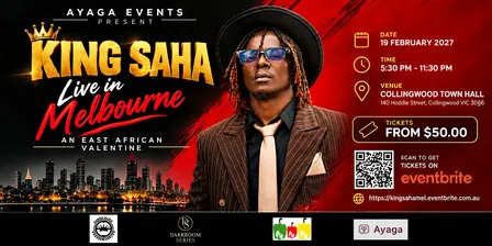 KING SAHA Live in Melbourne – Presented by AYAGA Events