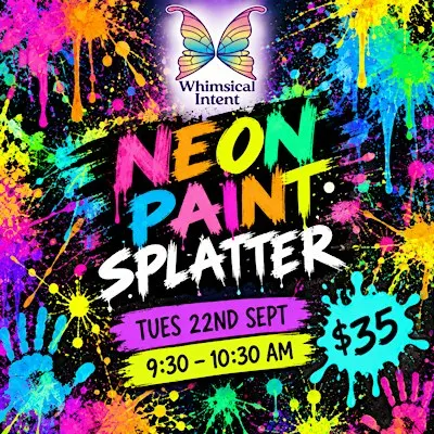 School Holiday Neon Splatter
