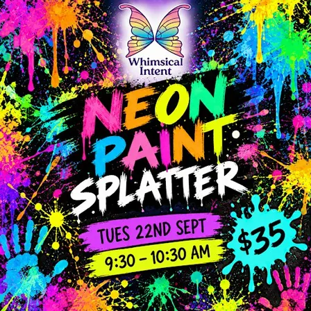 School Holiday Neon Splatter