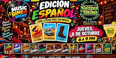 Spanish Music Bingo Night at Vatos Tacos Bakersfield