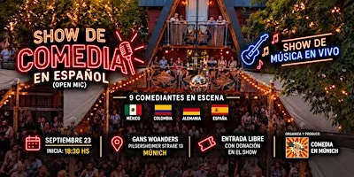 SHOW DE COMEDIA EN ESPAÑOL AL AIRE LIBRE (Open Mic)