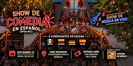 SHOW DE COMEDIA EN ESPAÑOL AL AIRE LIBRE (Open Mic)