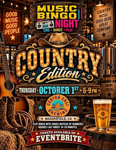 Country Music Bingo Night @ Centro Cali Brewing