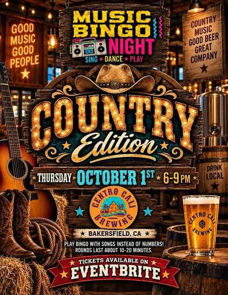 Country Music Bingo Night @ Centro Cali Brewing