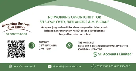 Networking opportunity for business owners, self-employed & freelancers.