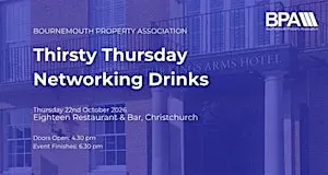 Thirsty Thursday Networking Drinks - All proceeds go to charity