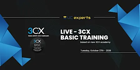 3CX Live Basic Technical Training  - Tuesday October 27th - Mechelen