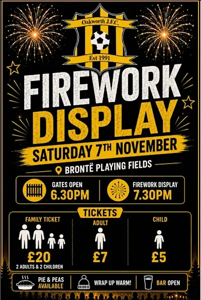 Oakworth Juniors Firework Display