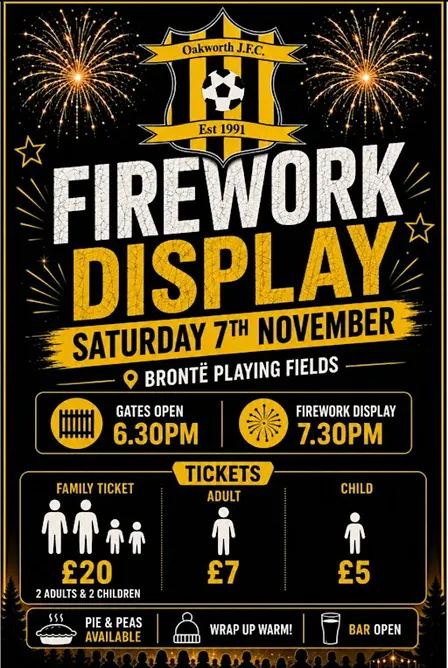 Oakworth Juniors Firework Display