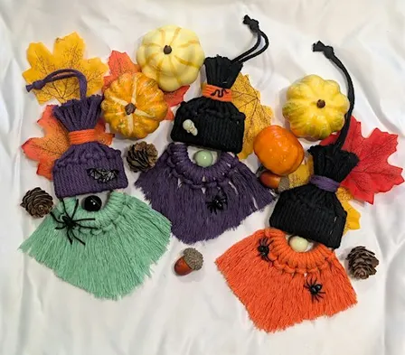 Spooky Macrame Gnomes