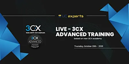 3CX Live Advanced Technical Training  - October 29th - 2026 - Mechelen