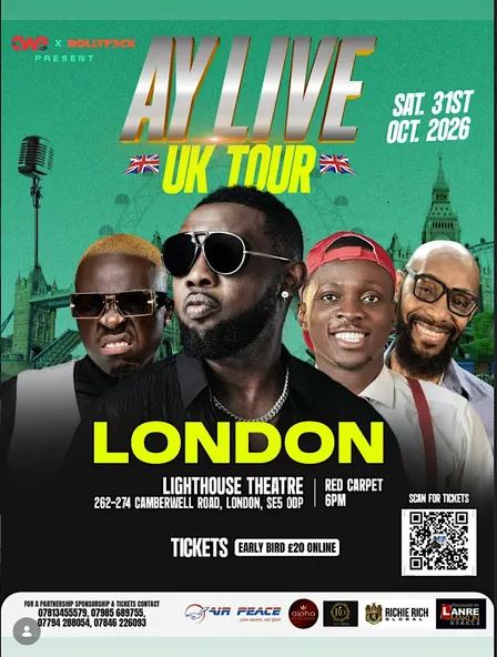 AY Live in London FT AY, Akpororo, MC Monica, Mr Cee + more