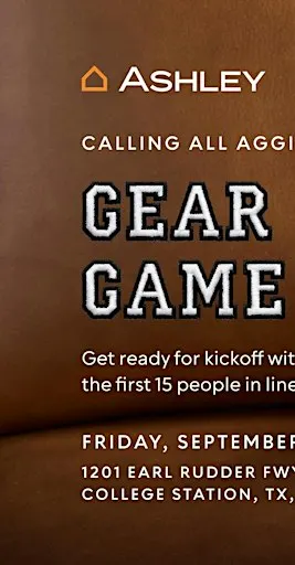 Gear up for Game Day with FREE Embroidery at Ashley - College Station, TX
