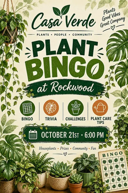 Plant BINGO at ROCKWOOD - Halloween Edition