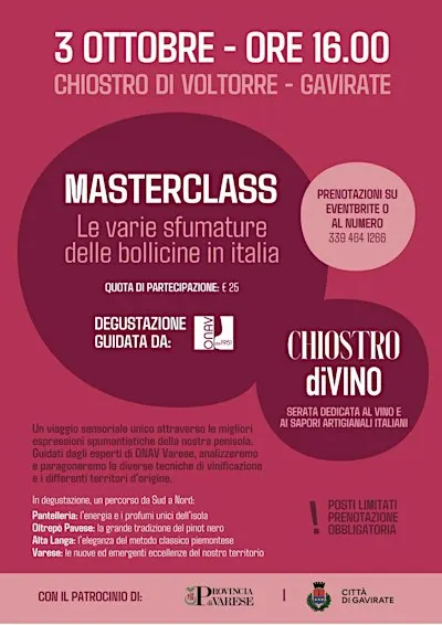 Chiostro diVino - MASTERCLASS BOLLICINE