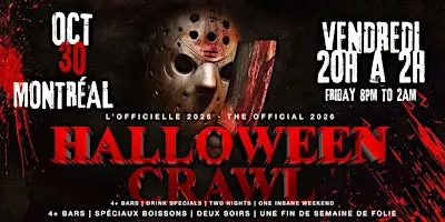 Montréal Halloween Bar Crawl — Halloween Friday, Fri, Oct 30