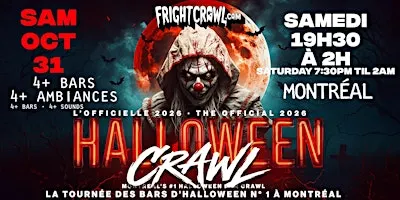 The Fright Crawl | Montréal's #1 Halloween Bar Crawl 2026 | Sat, Oct 31