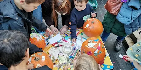 Pumpkin Crafts in the Polytunnel